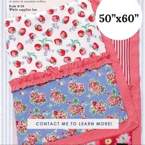 Matilda Jane Happy and Free Strawberry Blanket NIB